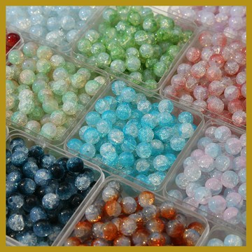 （50顆/包）10mm玉碎漸變玻璃琉璃珠 手工飾品 手鍊項鍊diy材料 串珠 串珠材料 串珠材料包 珠珠材料 手串材料