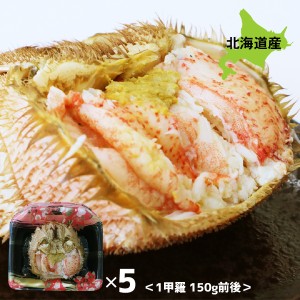 毛蟹 甲羅盛り 北海道産 毛ガニ 北海道 産 甲羅盛り 5個（冷凍） 150g前後×5 毛蟹・蟹みそ 海産物 毛蟹 北海道産 けがに 毛がに 毛かに