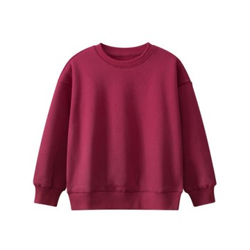 Grrr品牌童裝中大兒童搖粒加絨衛衣純色廣告衫無圖案秋冬保暖批發