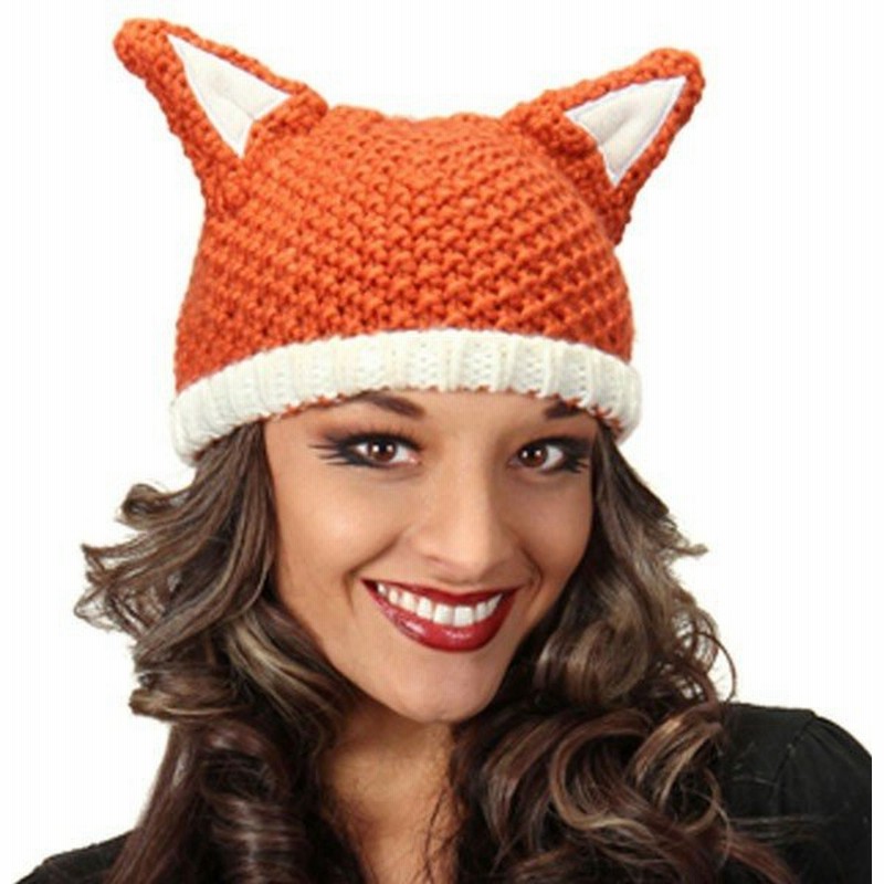 キツネ 狐 フォックス ニット ビーニー帽 帽子 キャップ 大人用 ハロウィン 動物 アニマル コスプレ コスチューム 衣装 グッズ 通販 Lineポイント最大get Lineショッピング