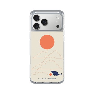 iPhone 17 Pro Max ClearX (MagSafe 兼容) 霜透灰 - ilovedoodle (Lim Heng Swee) - Cat Landscape - Hairball 貓咪貓球