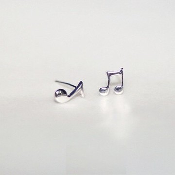 925純銀耳環耳飾-躍動旋律音樂符號情人節生日禮物女飾品73gk212【獨家進口】【米蘭精品】