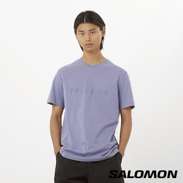 Salomon 男 BIG LOGO 短袖Tee 花崗藍