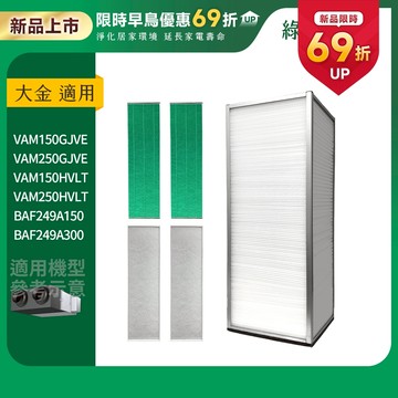 適用 DAIKIN大金 VAM150GJVE VAM250GJVE 全熱交換器(新風換氣機) 抗菌HEPA濾網 綠綠好日