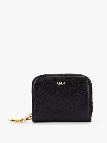 Leather wallet with frontal logo - CHLOE' - gender_Woman