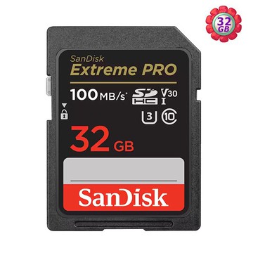 SanDisk 32GB 32G SD【100MB/s Extreme Pro】SDXC SDSDXXO-032G 4K U3 A2 V30 相機記憶卡｜滿額領券最高現折$220