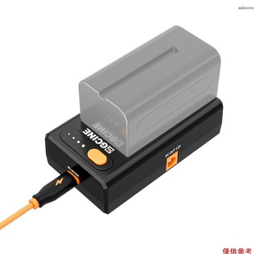 (mihappyfly)ZGCINE NPF-02 NP-F系列電池充電器底座 ABS材質 Type-C雙向PD快充 帶