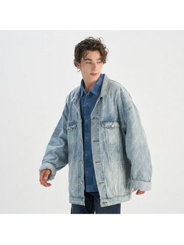 男款 TYPE3牛仔外套 滿版LOGO 熱賣單品