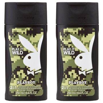 PLAYBOY 狂野情人2合1洗髮沐浴膠 250ml  2瓶