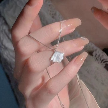 台灣出貨🚀 防摔殼 生日禮物❄ 裝飾品 甜美五件套海藍寶設計項鍊吊墜月光石輕奢簡約高級百搭頸鍊女