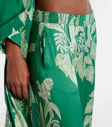Poupette St Barth Cecile floral satin wide-leg pants