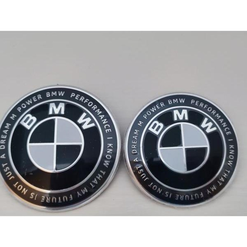 BMW 50周年 M クラシック ボンネット トランク エンブレム 黒白 82mm 73mm 2個セットE46E90F30F31F32F80F83F36M4  LINEショッピング