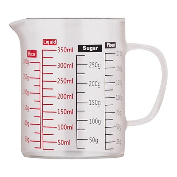 寶馬牌玻璃多功能量杯-350ml-2入