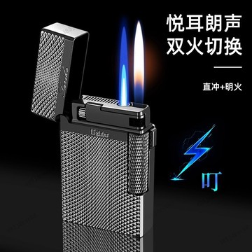 🔥桃園有貨🔥造型打火機🔥網紅高顏值火燄打火機 朗聲新款鋼音防風直衝打火機充氣創意個性男士高檔金屬男友禮物潮 X2C1
