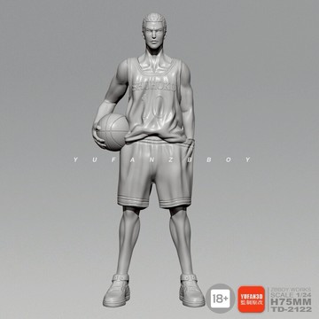 75mm YUFAN監制 櫻木花道 樹脂兵人白模 TD-2122