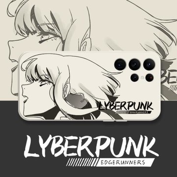 賽博朋克邊緣行者適用三星s21+手機殼s22ultra動漫露西s22二次元s21ultra液態硅膠s21fe女套s22+跑手情侶周邊