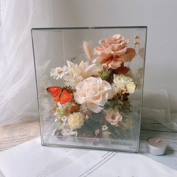 小花園永生花盒  開幕禮 生日禮 客製化禮物