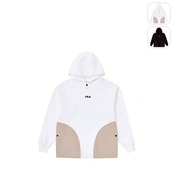 【FILA】中性 連帽T恤-白色 1TEY-5416-WT