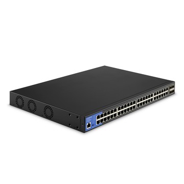 Linksys LGS352MPC-TW 48埠(48埠POE GE+/4埠10G SFP+)POE L2管理型 Gigabit超高速乙太網路交換器(鐵殼)