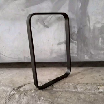 優樂悅~新款弧形吧臺腿會議辦公書桌腳架餐茶桌底座金屬烤漆鐵藝桌腿支架