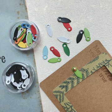 7*17mm 黑白色 彩色混色 瓜子片 scrapbook 相冊 手賬DIY裝飾配件