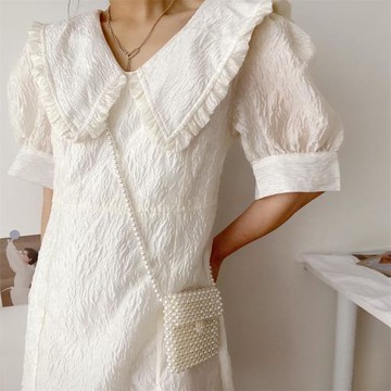 斜挎包女高級感小包2025新款珍珠包包法式復古潮ins夏天小眾設計