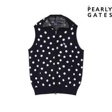 【ṔEARLY GATES】女款深藍色柔軟舒適高雅設計適合多場合羊毛背心 JLW63038