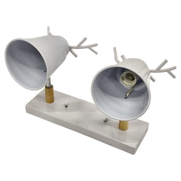 北歐風原木麋鹿壁燈 E27 MAX 40Wx2  白色