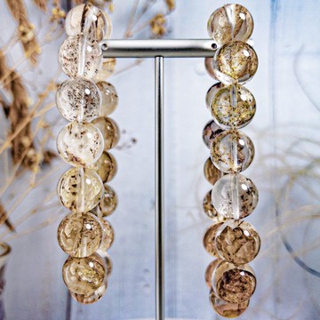 【小樹水晶】稀品天然透體軟錳礦 發財樹異象水晶 手串手鍊\可挑