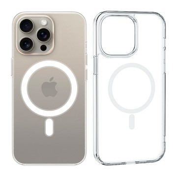YADI iPhone 15 Pro Max 6.7吋 2023  專用 透明磁吸空壓手機保護殼