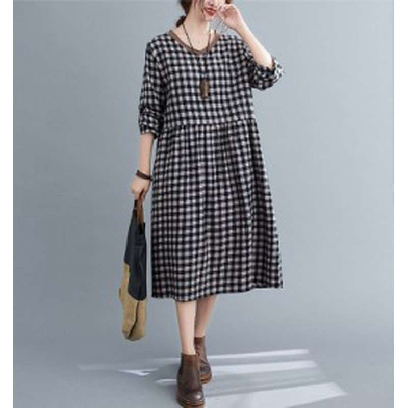 春らしい華やかワンピース ロングワンピース 長袖 マキシ丈 秋 チェック柄 レディースレディースファッション ワンピース 通販 Lineポイント最大1 0 Get Lineショッピング