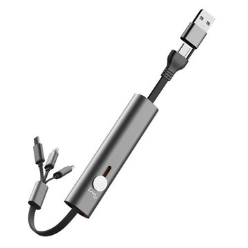 imu幻響六合一金屬收納22.5W快充線速充三合一type-c適用于蘋果安卓type-c數據線一拖三充電線二拖三便攜線