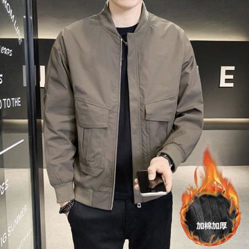 秋冬季高端外套男士棉衣潮韓版休閑潮流加棉夾克男工裝棉服棒球服