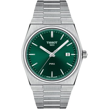 TISSOT 天梭 PRX系列 復古風酒桶型紳士石英錶-40mm(T1374101109100)