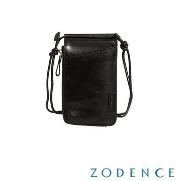 ZODENCE FRANCES義大利植鞣革手機包-黑