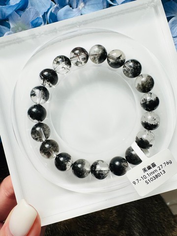 精品玻璃透盆型黑幽靈9.7-10.1mm27.76g避邪擋煞防負面排濁氣