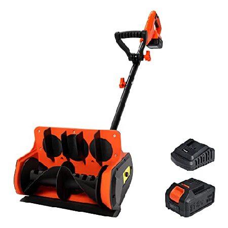 VOLTASK Cordless Snow Shovel, 18V（Same as 20v） 11-Inch 4.0 Ah Cordless Snow Blower, Battery Snow Blower with Adjustable Front Handle ＆ Rotating