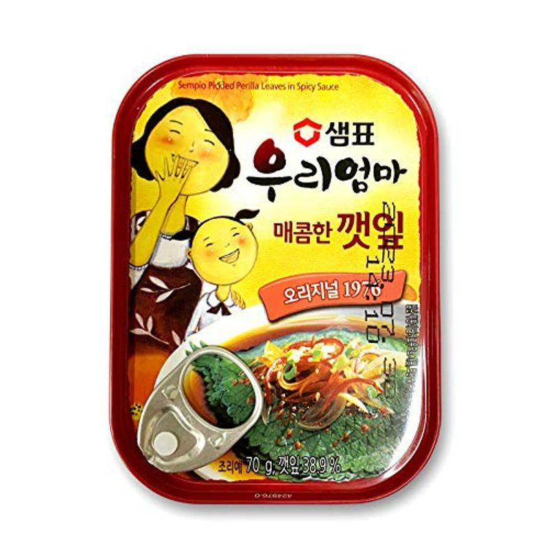 辛口 センピョ エゴマの葉の醤油漬け(缶詰) 70g韓国食品市場 スパム 加工食品 辛口シーチキン 韓国缶詰