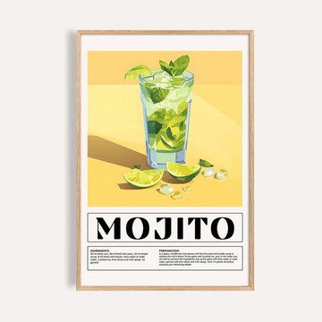 莫希托調酒 Mojito Cocktail / 雞尾酒系列掛畫