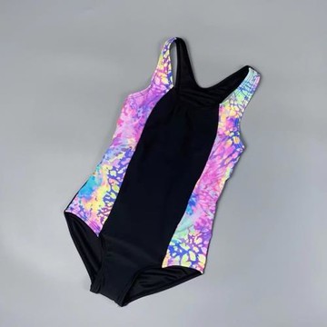 Amber外單兒童時尚三角連體游泳衣專業訓練女童競技速干小中大童