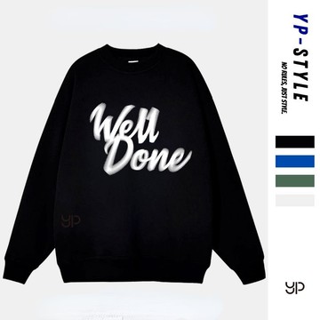 【超絕質感！台灣出貨】美式復古ins潮流百搭 流行慵懶圓領衛衣 日系文藝寬鬆休閒圓領華棉大學t 簡約氣質新款潮牌大學T