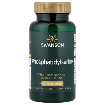 Swanson Vitamins, 磷脂醯絲氨酸，100 毫克，90 粒軟凝膠
