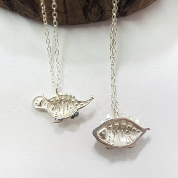 時晴金工  | 恐龍ㄎㄧㄤ啷  - 純銀項鍊 | 兩款可選