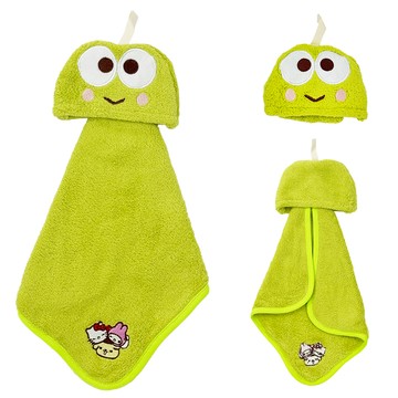 日本丸真 三麗鷗 收納式擦手巾 大眼蛙_廠商直送