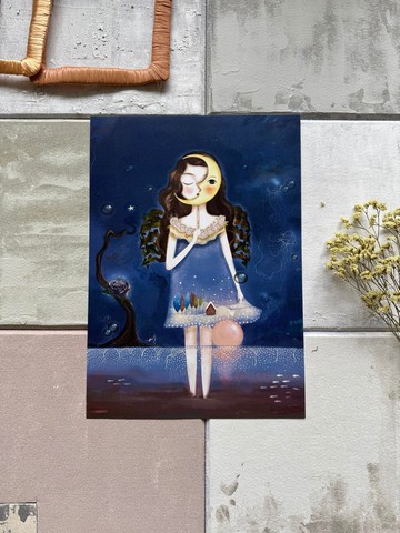 A3 複製畫 - 慢慢人時光之河