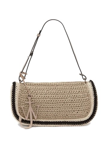 JW Anderson - Bumper crochet shoulder bag - women - Cotton/Polyurethane/Zamak/Calf Leather - One Size - Grey