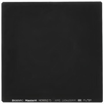 BENRO 百諾 MASTER Harden ND500 (2.7) 鋼化方型減光鏡 9檔減光 輕鬆控制光線 耐用且堅固 抗紅外線鍍膜 低色偏設計 防水防油汙  1個