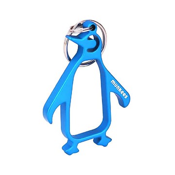 munkees 德國 企鵝開瓶器藍3430/開罐器/鋁合金鑰匙圈/隨身開瓶器/造型鑰匙圈