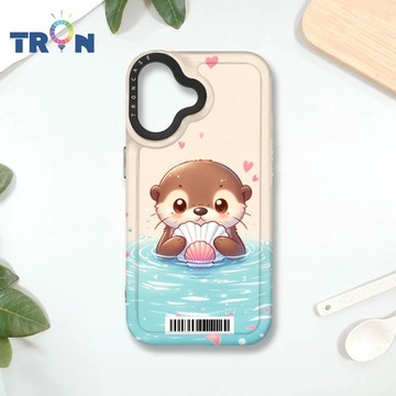 TRON IPHONE 16 一隻可愛的水獺貝殼系列 防摔 MAGSAFE 磁吸 太空載具殼 透黑 手機殼