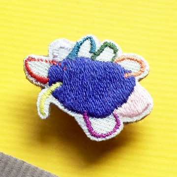 手工刺繡胸針/別針 小怪物大集合 7 號